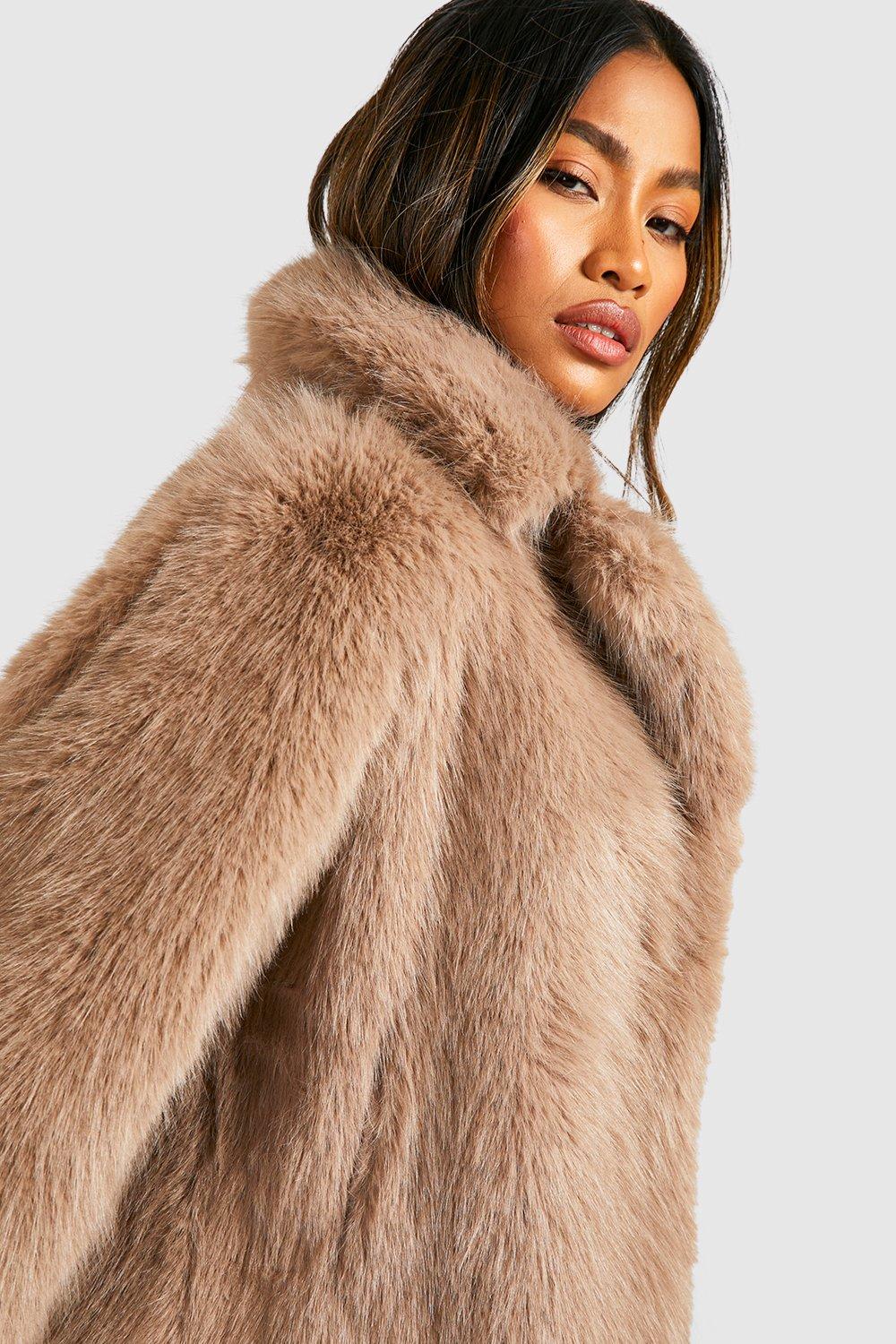 Boohoo faux fur top coat review